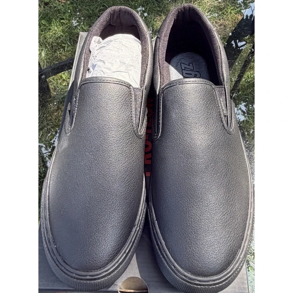 Lugz Clipper SR Slip Resistant Men's Black Work Shoes Size 10 Loafers NWB